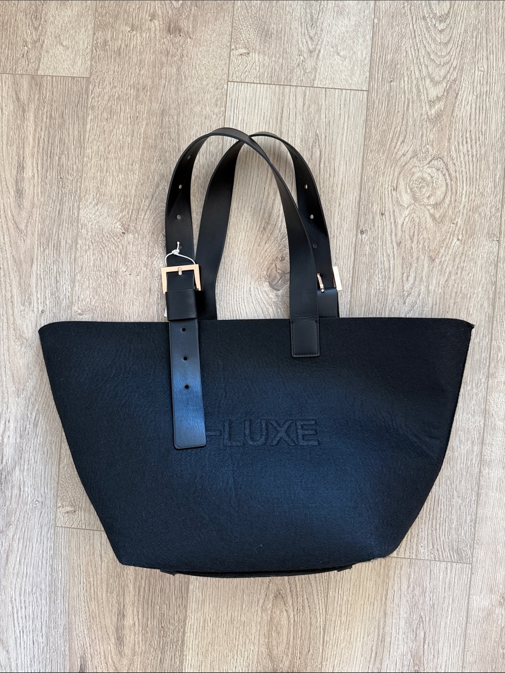 LUXE Black Oversized Tote Bag | Large Carryall Shopper | NWT